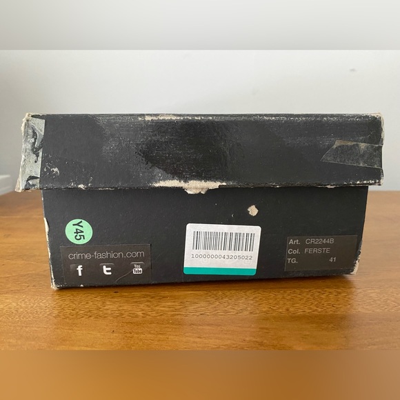 Crime London Green Leather Distressed Studded High Top Sneakers 41/11 - Picture 11 of 14